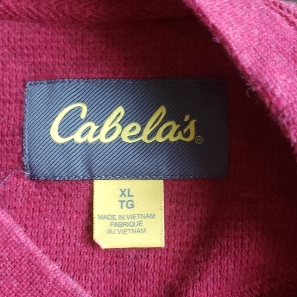 Cabela's Red Lightweight Sweater - Picture 2 of 2